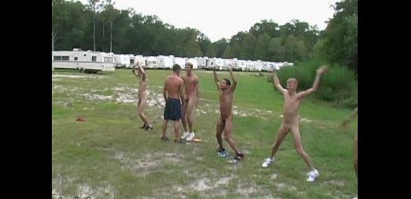  Six boys work out naked under coach’s supervision